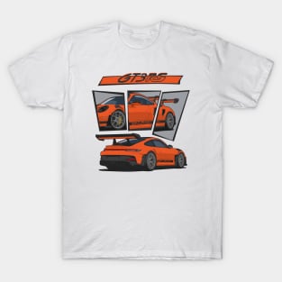 car 911 gt3 rs detail orange T-Shirt